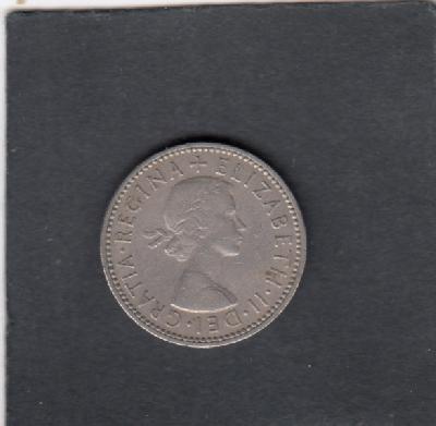 Beschrijving: 1 Shilling  ELIZABETH II